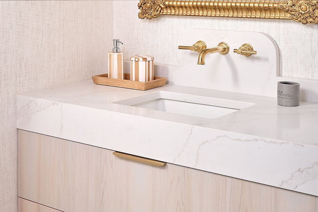 Corsica Pearl Calacatta Jolie Quartz 3cm | Cabinets To Go