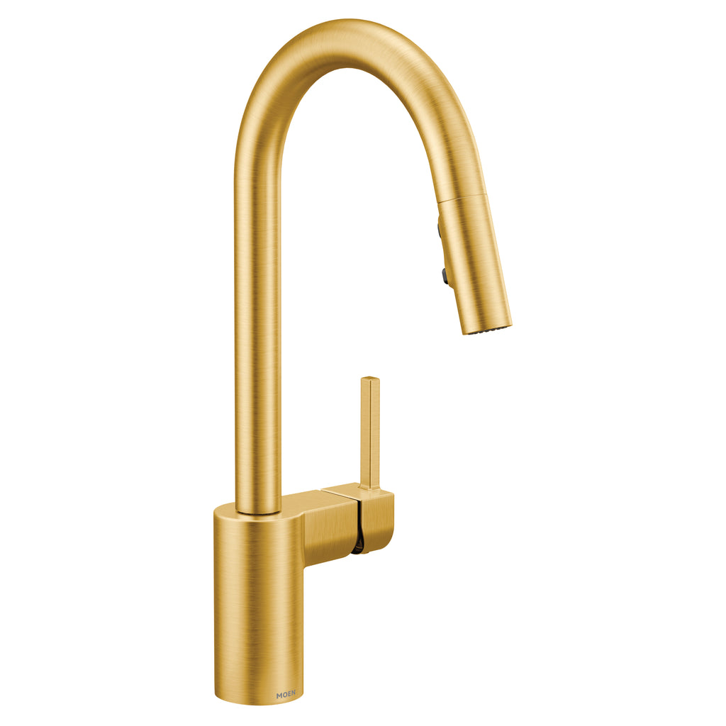 MOEN® Brushed Gold Traditional Pull Down Faucet