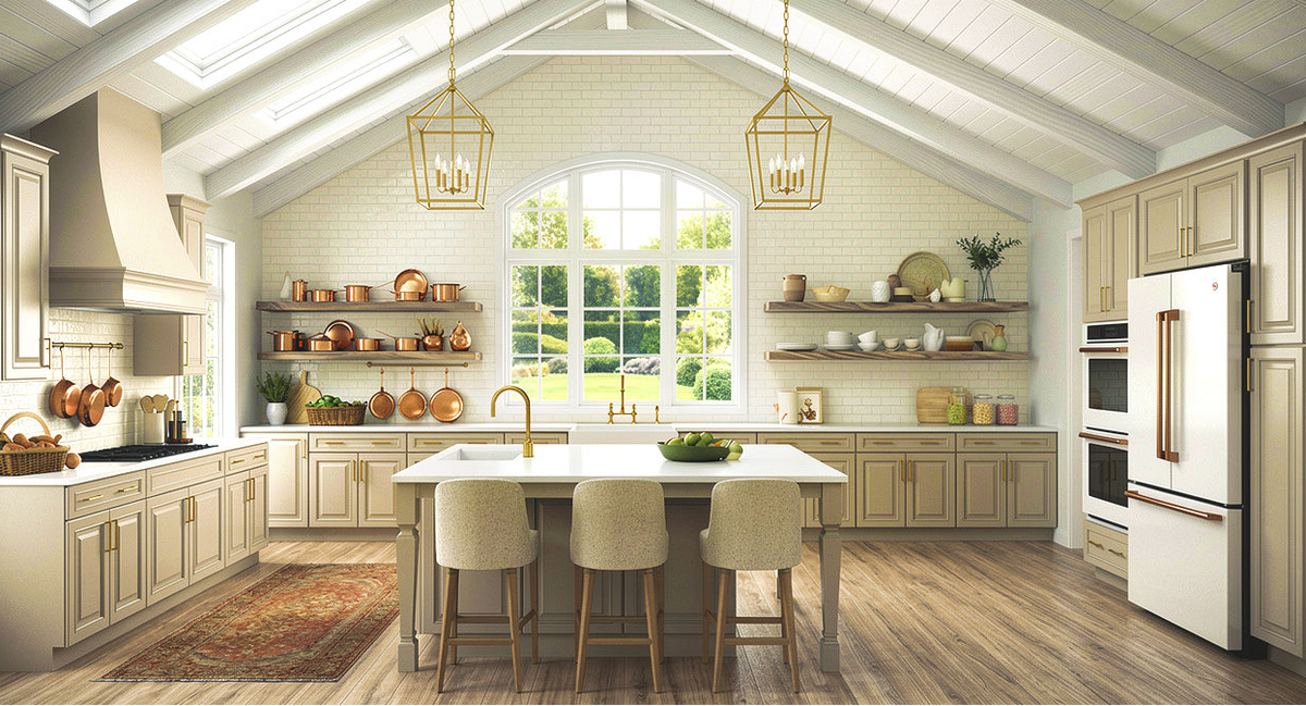Cotswold Linen Raised Panel Cabinets