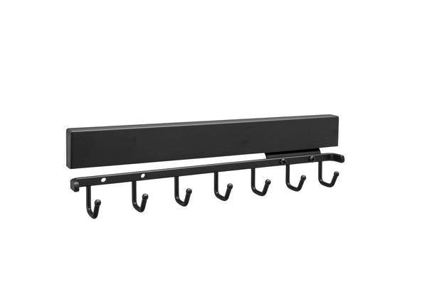 Gracious Home Slide Matte Black Belt Rack