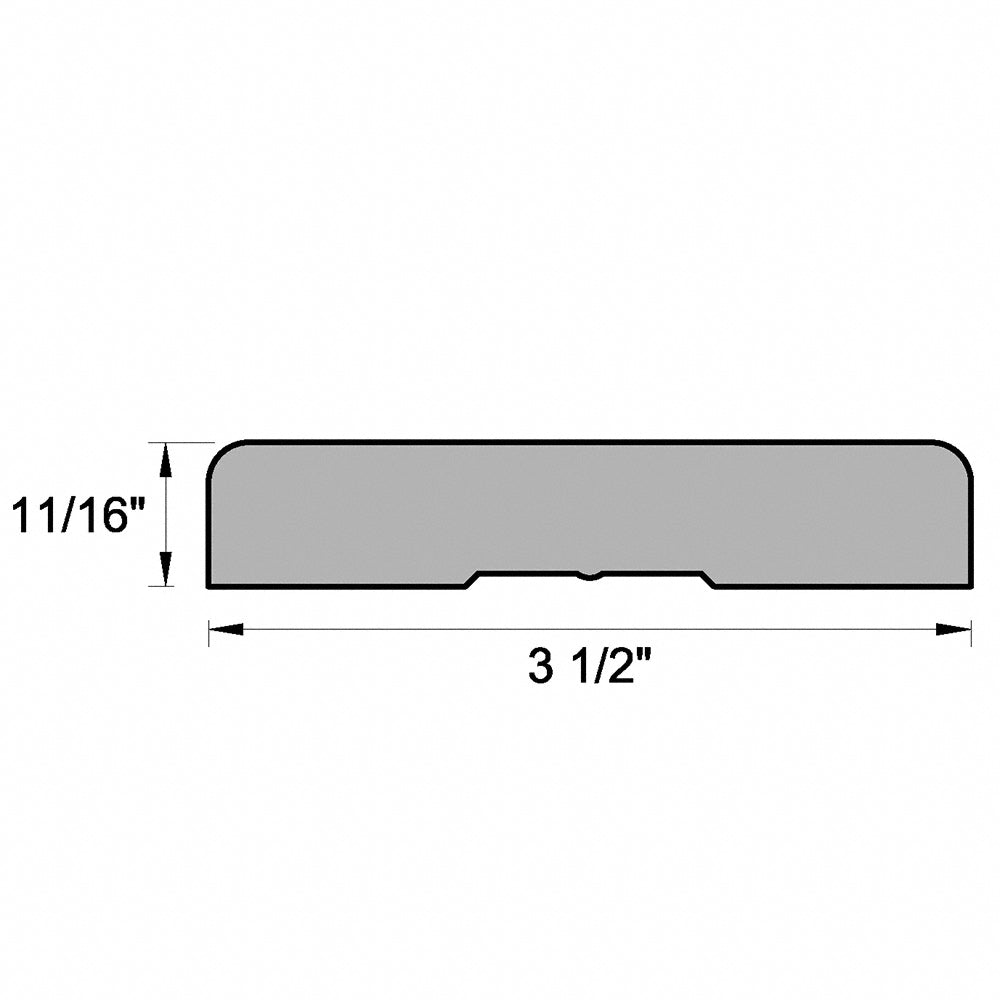 WM412 PFJ 11/16 in. Thick x 3-1/2 in. Tall x 8 ft. Length White Casing ...