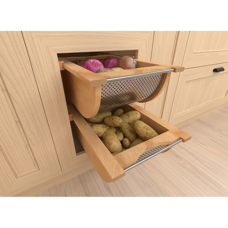 Produce Basket Pullout Maple for 18" BC