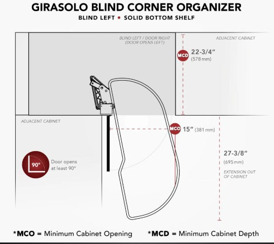 Solo Blind Wood L/R Opening BBC45