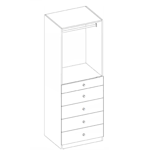 Gracious Home Five Drawer Closet