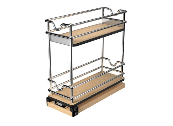 5" Two Tier Wide Wire Wall Upright Pullout
