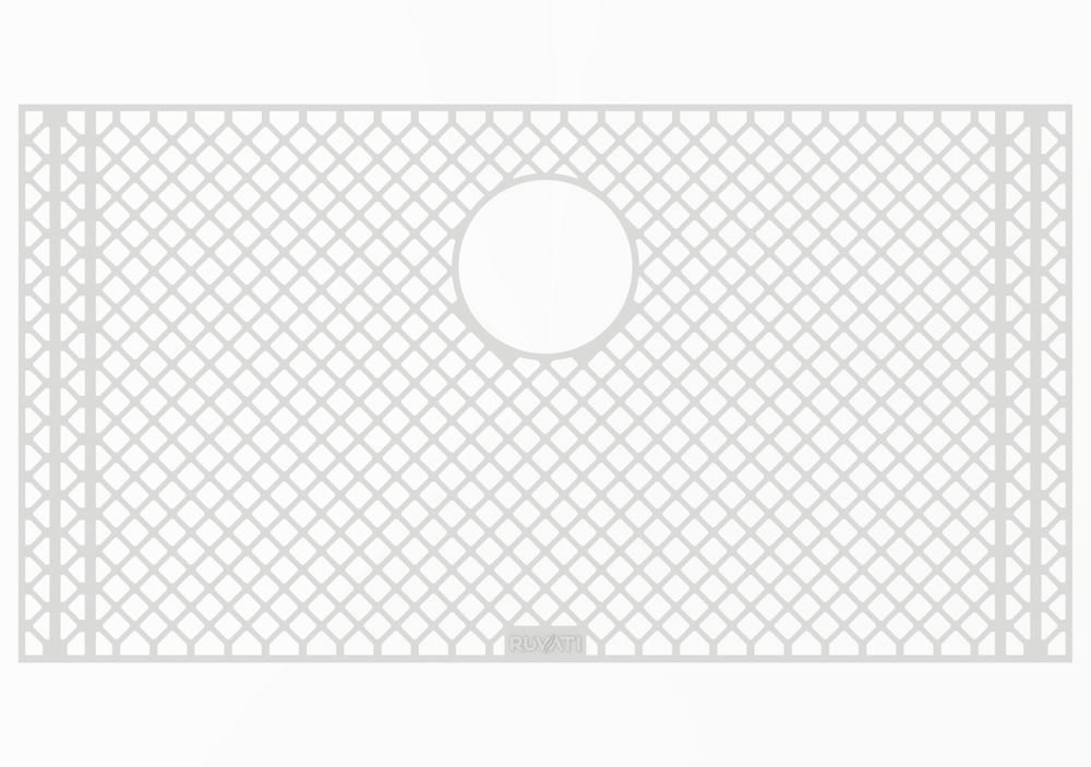 Silicone Bottom Rinse Grid Sink Mat for RVH8300 Sink Gray