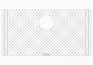 Silicone Bottom Rinse Grid Sink Mat for RVH8300 Sink Gray