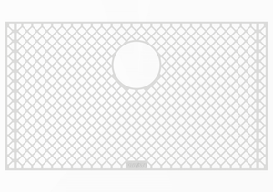 Silicone Bottom Rinse Grid Sink Mat for RVH8310 Sink Gray