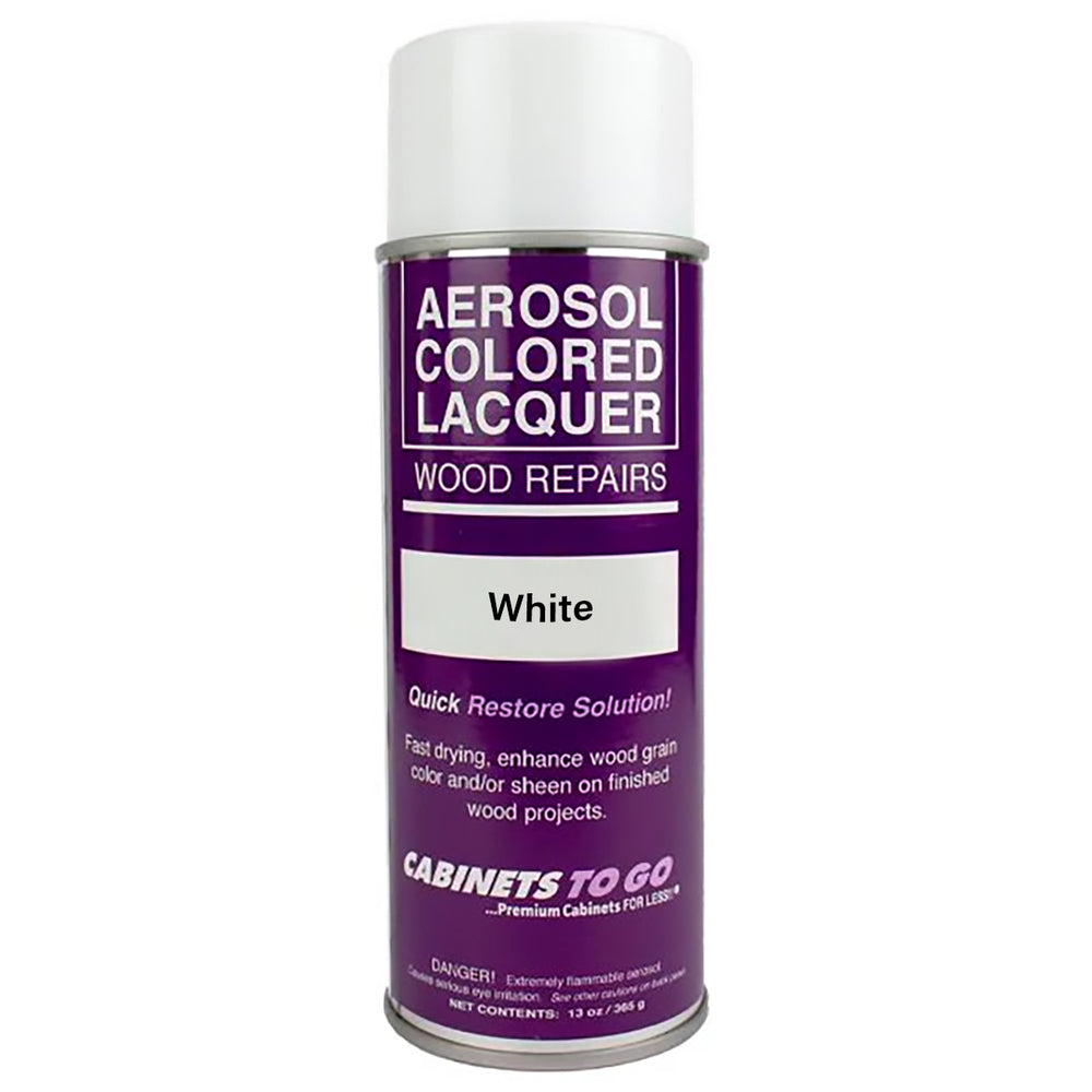 WHITE AEROSOL COLORED LACQUER