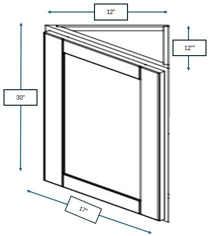 Malibu White 17 in. Wide x 12 in. Deep x 30 in. Tall - Wall Angle Shaker Cabinet