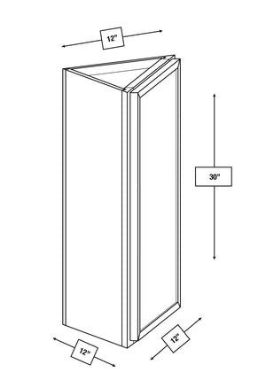 Arctic Mist Slim Shaker Wall Angle Cabinet 12 in. x 30 in.