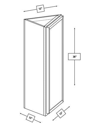 Arctic Mist Slim Shaker Wall Angle Cabinet 12 in. x 12 in. x 36 in.