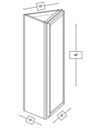 Franklin White Slim Shaker Wall Angle Cabinet 12 in. x 12 in. x 42 in.