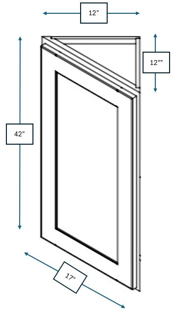 Nantucket Bluff 17 in. Wide x 12 in. Deep x 42 in. Tall - Wall Angle Shaker Cabinet