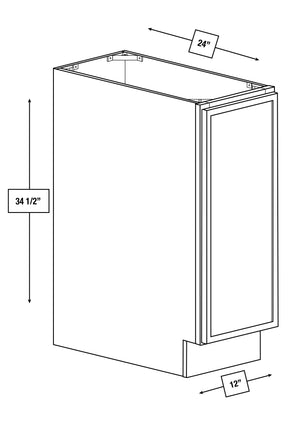 Arctic Mist Slim Shaker 12 in. Full Height Door Base Cabinet