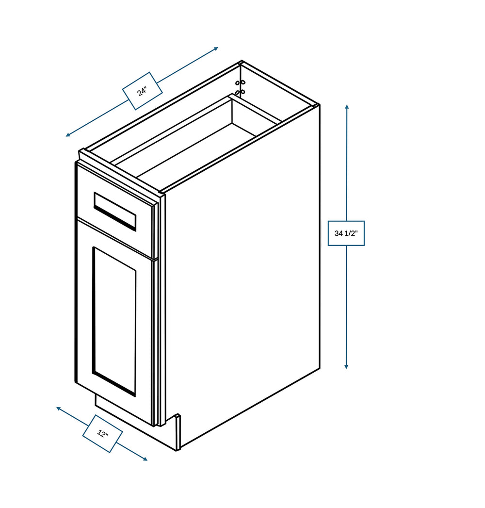 Builder's Pride Bluff Shaker 12 in. Base Cabinet