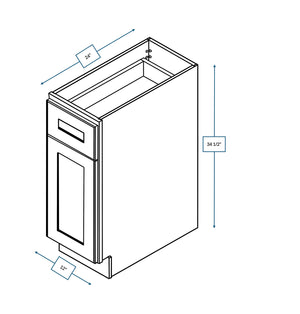 Platinum Grey 12 in. Wide x 24 in. Deep x 34.5 in. Tall - Base Shaker Cabinet