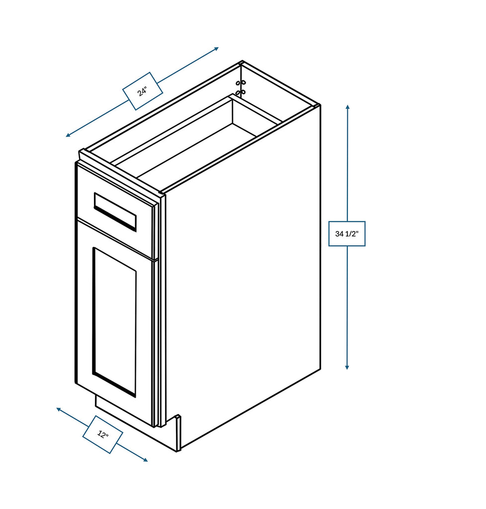 Platinum Grey Shaker 12 in. Base Cabinet