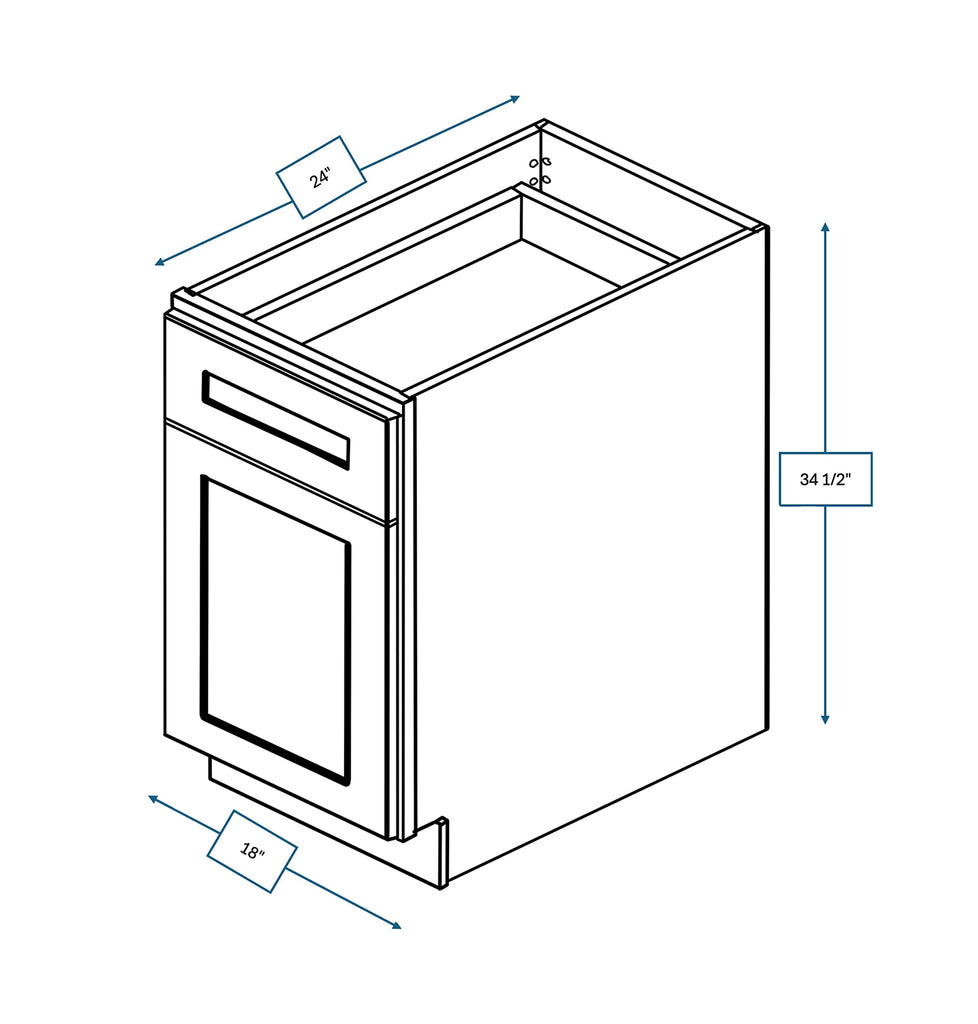 Spring Hill Hickory Shaker 18 in. Base Cabinet