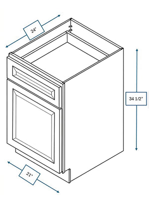 Sea Pines Green Bevel Shaker 21 in. Base Cabinet