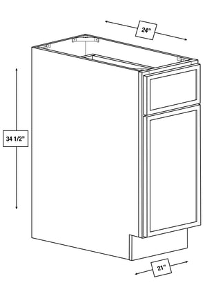 Arctic Mist Slim Shaker 21 in. Base Cabinet
