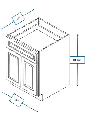 Montpelier Sage Raised Panel 24 in. Base Cabinet