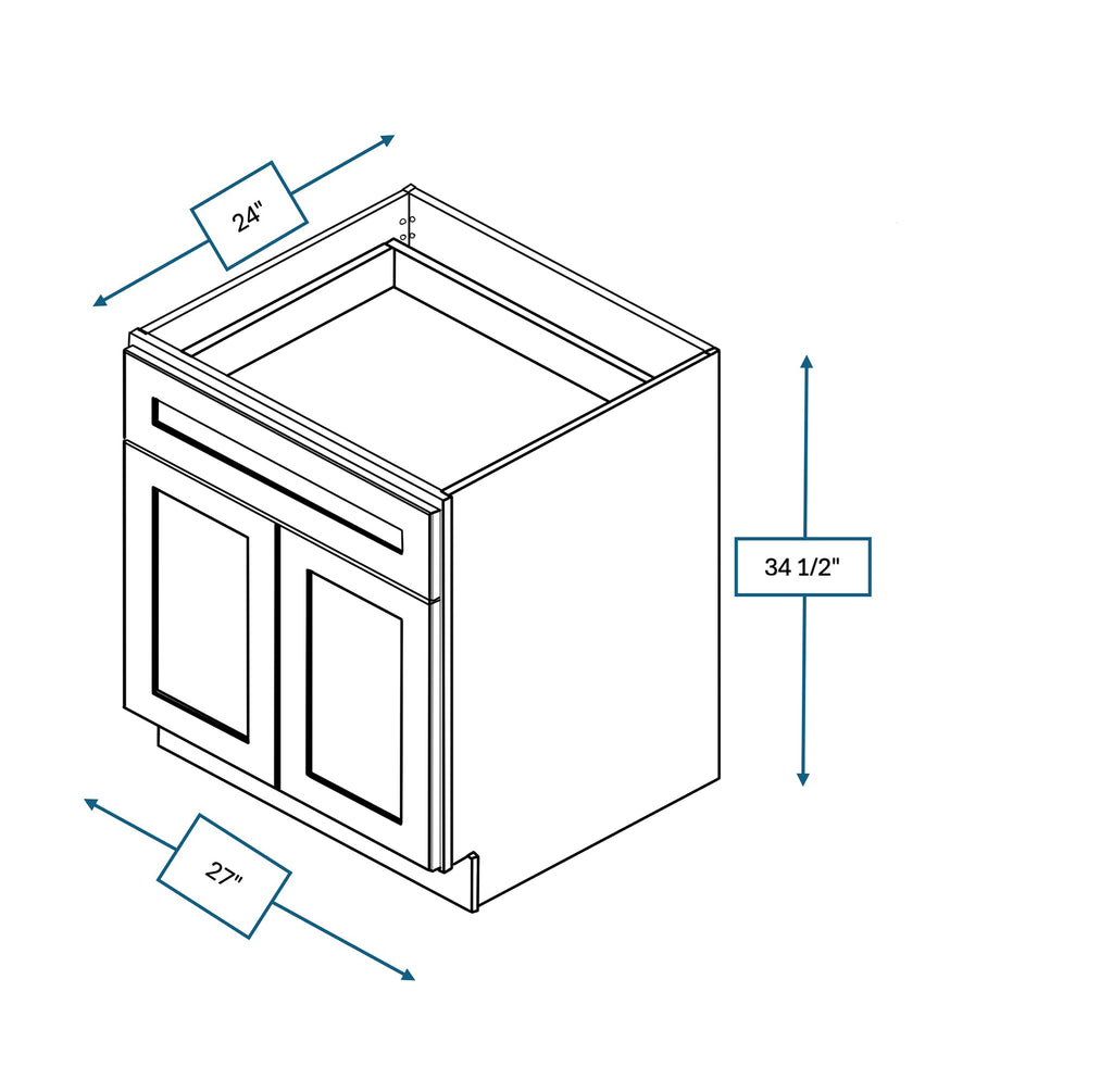 Platinum Grey Shaker 27 in. Base Cabinet