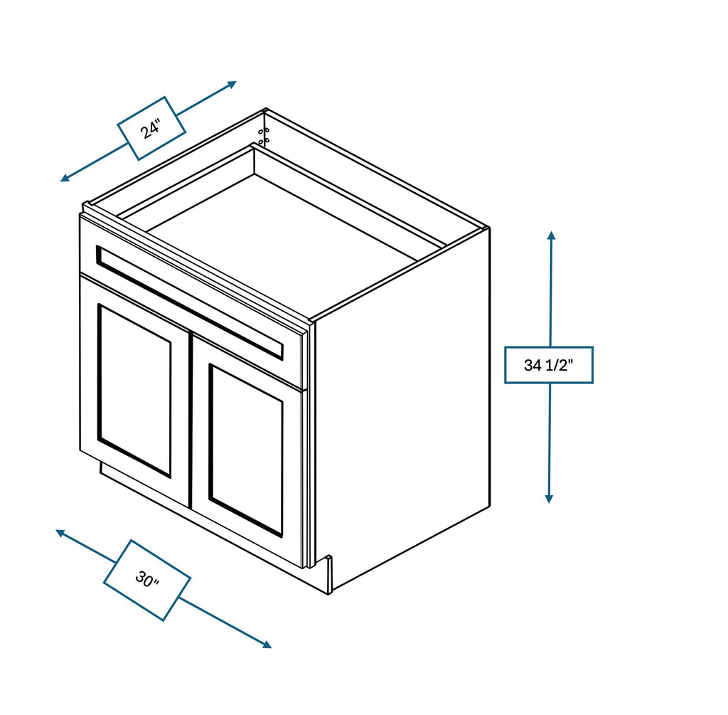 Spring Hill Hickory Shaker 30 in. Base Cabinet