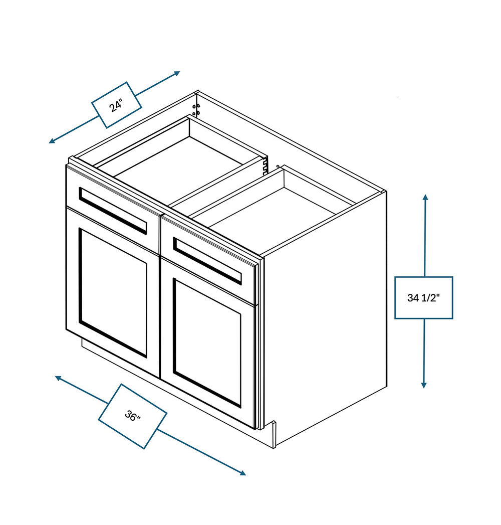 Builder's Pride Suede Shaker 36 in. Base Cabinet