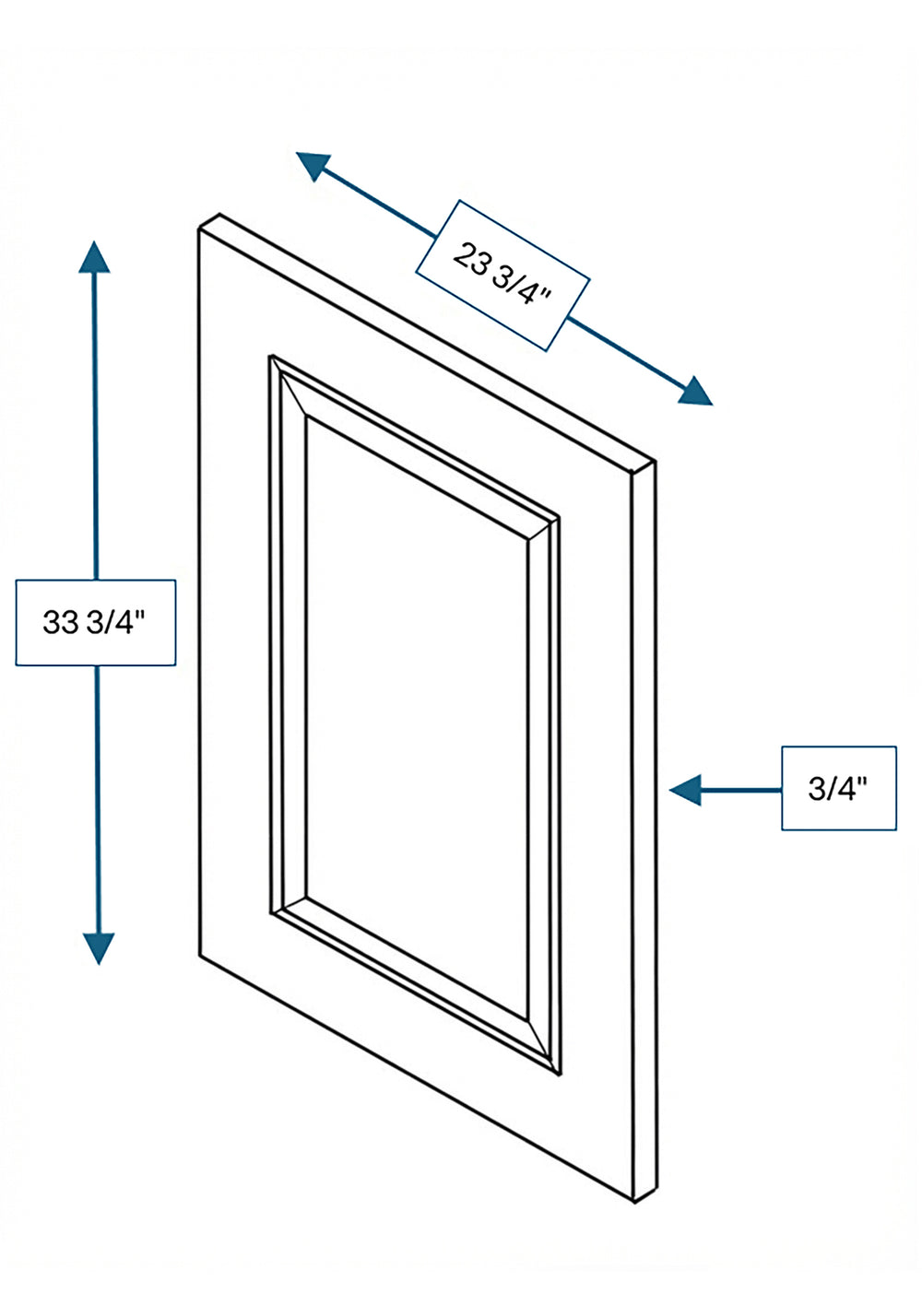 Cotswold Linen Raised Panel Base Panel 24 in. x 34.5 in.