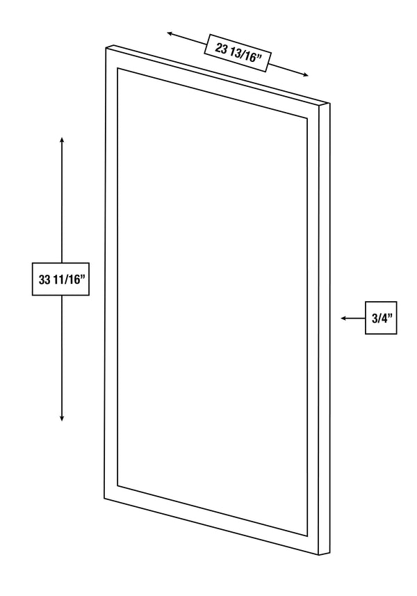 Brentwood Fawn Slim Shaker Base Panel 24 in. x 34.5 in.