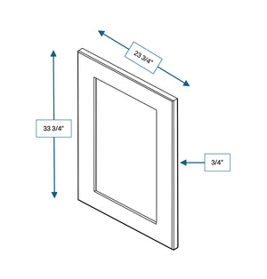 Spring Hill HickoryMalibu White 24 in. Wide x 34.5 in. Tall - Base Panel For Shaker Cabinet