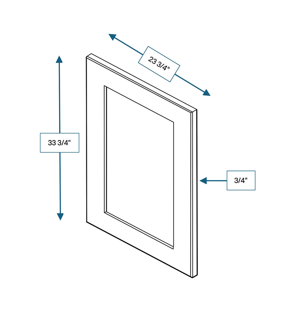 Annapolis Blue Shaker Base Panel 24 in. x 34.5 in.
