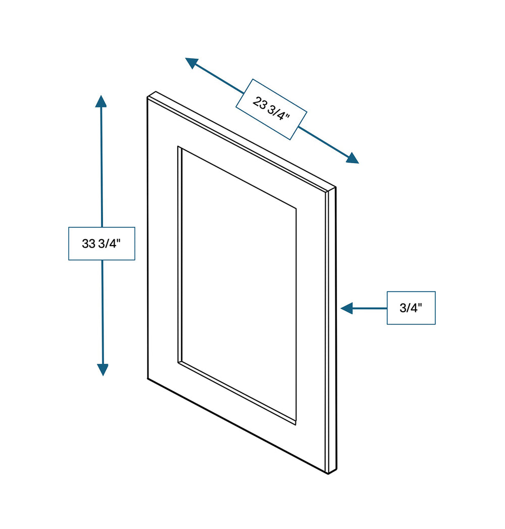 Spring Hill HickoryMalibu White 24 in. Wide x 34.5 in. Tall - Base Panel For Shaker Cabinet
