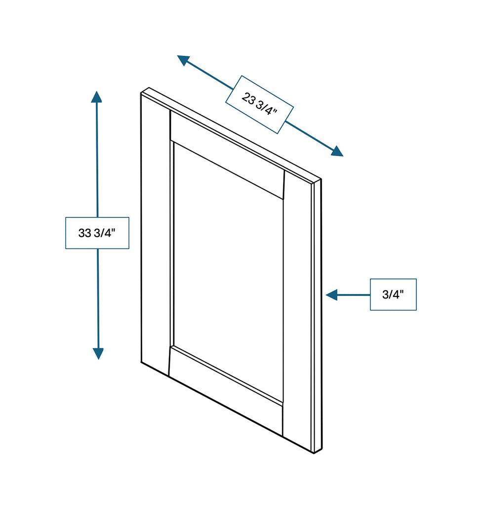 Malibu White Shaker Base Panel 24 in. x 34.5 in.