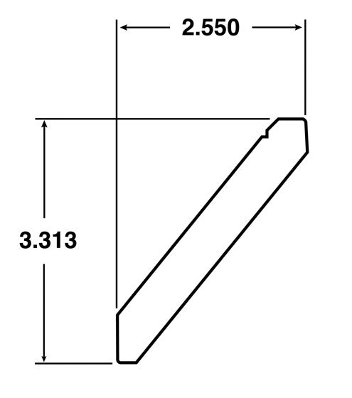 Flat Crown Molding 8 ft x .6 in. x 4.1 in. White