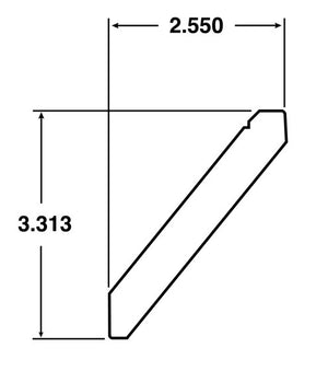 Flat Crown Molding 8 ft x .6 in. x 4.1 in. White
