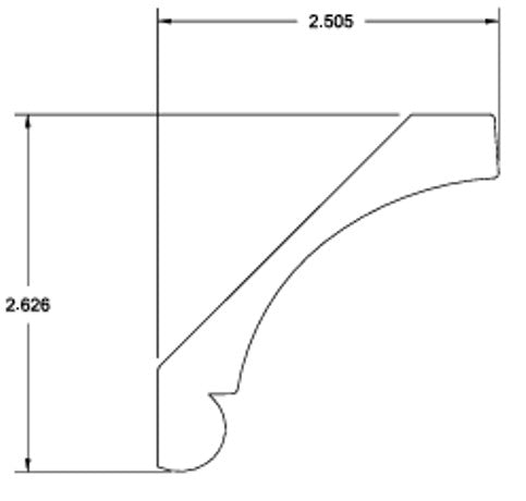 Platinum Grey .77 in. x 3.6 in. x 96 in. - Cove Crown Molding for Shaker Cabinet