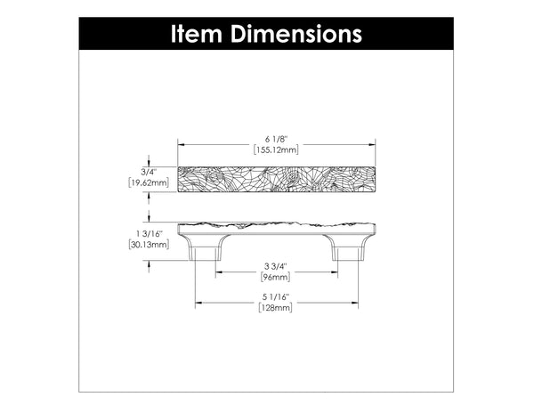 Sandrine Pull 3-3/4 Inch (96mm) & 5-1/16 Inch (128mm) Center to Center Vintage Bronze