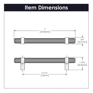 Sinclaire Pull 5-1/16 Inch (128mm) Center to Center Satin Nickel