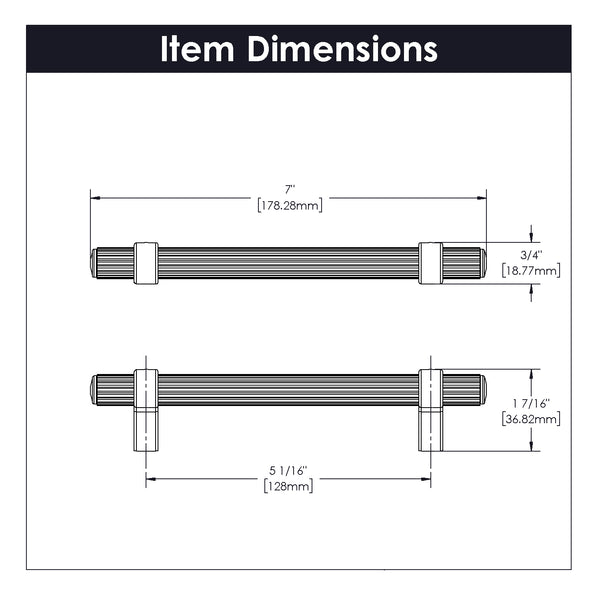 Sinclaire Pull 5-1/16 Inch (128mm) Center to Center Satin Nickel