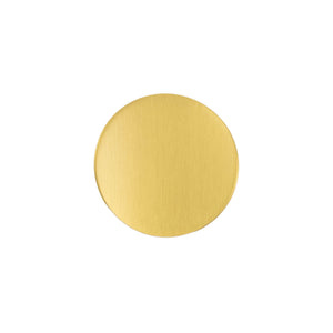 Vale Knob 1-3/4 Inch Diameter Brushed Golden Brass