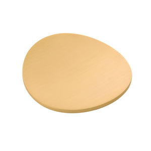 Vale Knob 3 Inch Diameter Brushed Golden Brass