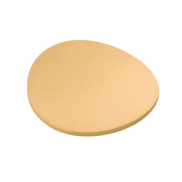 Vale Knob 3 Inch Diameter Brushed Golden Brass