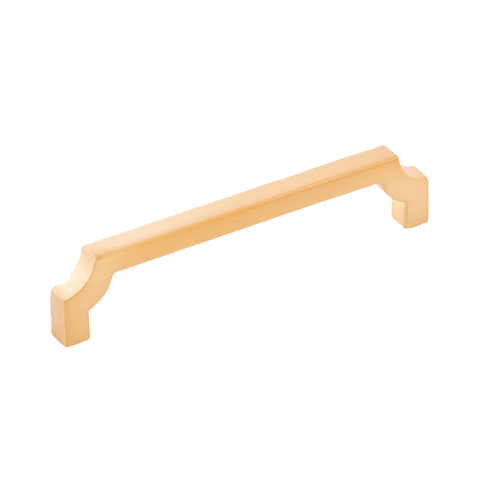 Monarch Pull 5-1/16 Inch (128mm) Center to Center Brushed Golden Brass