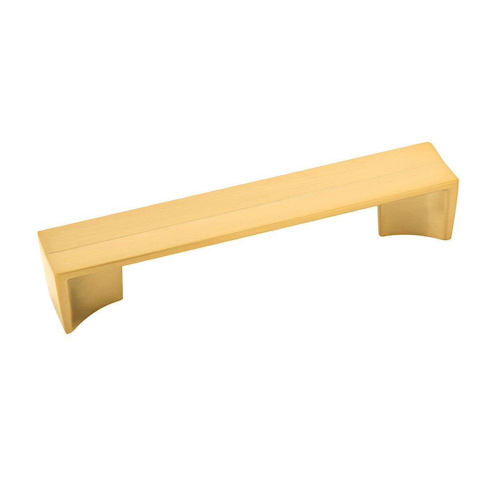 Avenue Pull 5-1/16 Inch (128mm) Center to Center Brushed Golden Brass