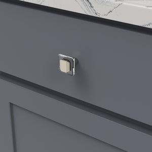 Belleclaire Knob 1-1/4 Inch Square Polished Nickel