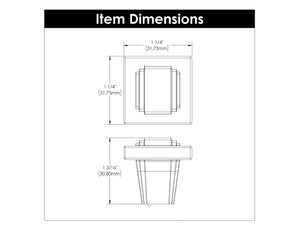 Belleclaire Knob 1-1/4 Inch Square Polished Nickel