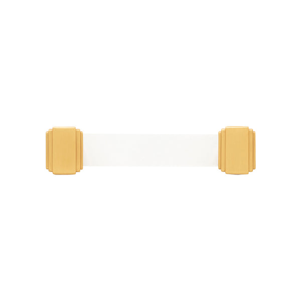 Belleclaire Pull 3-3/4 Inch (96mm) Center to Center Crysacrylic with Brushed Golden Brass