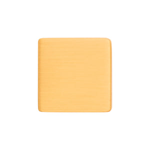 Brighton Knob 1 Inch Square Brushed Golden Brass